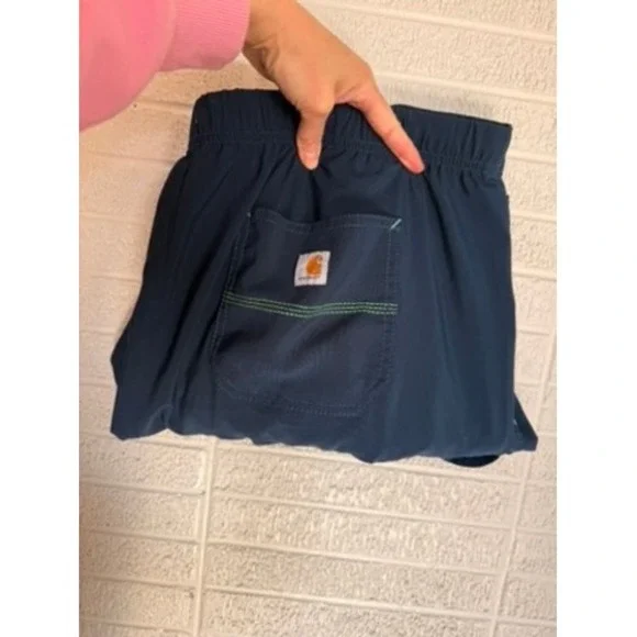 Carhartt Force Scrub cross flex pants scrub bottoms navy blue Tall 2xl - Picture 2 of 12